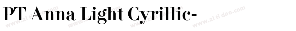 PT Anna Light Cyrillic字体转换